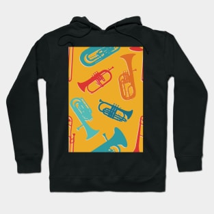 Retro Rainbow Brass Quintet Hoodie